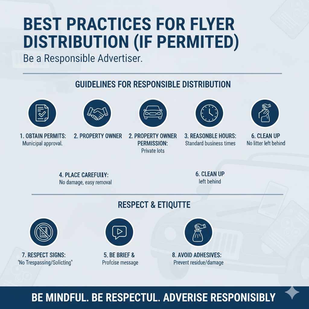 Best Practices for Flyer Distribution (If Permitted)