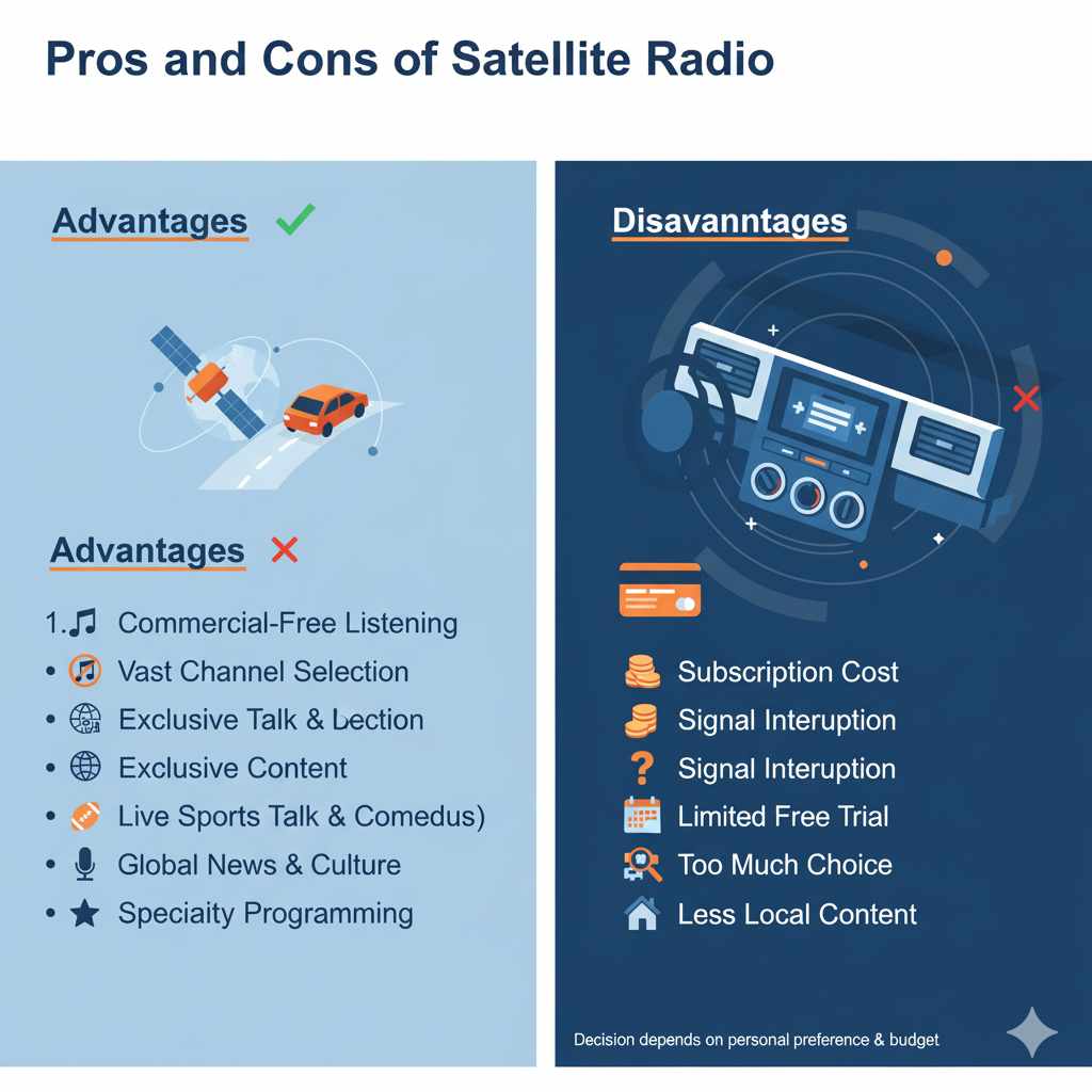 Pros and Cons of Satellite Radio