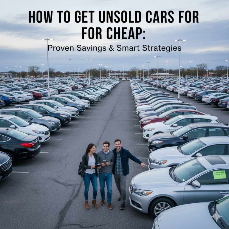 How to Get Unsold Cars for Cheap