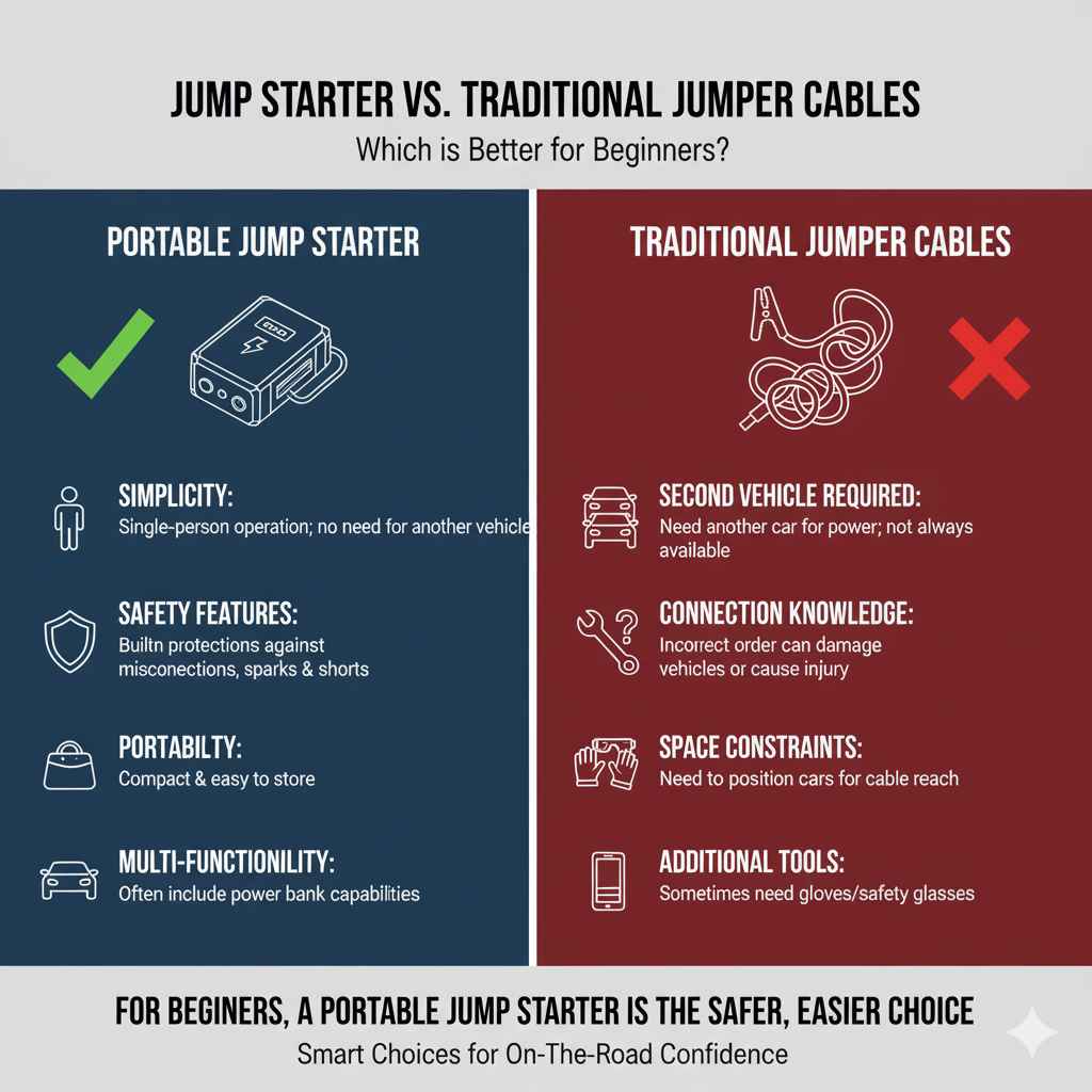 Jump Starter vs. Traditional Jumper Cables