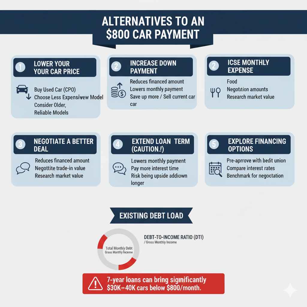 Alternatives to an $800 Car Payment