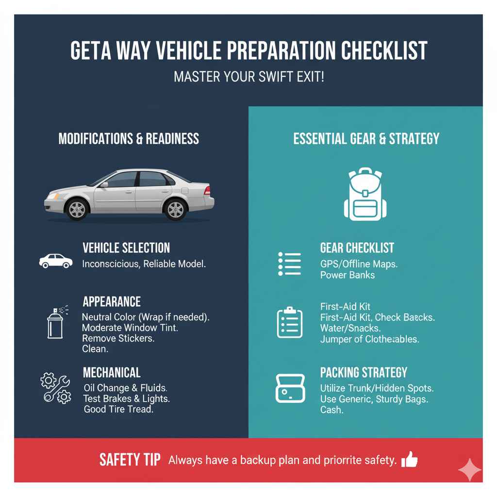 Getaway Vehicle Preparation Checklist