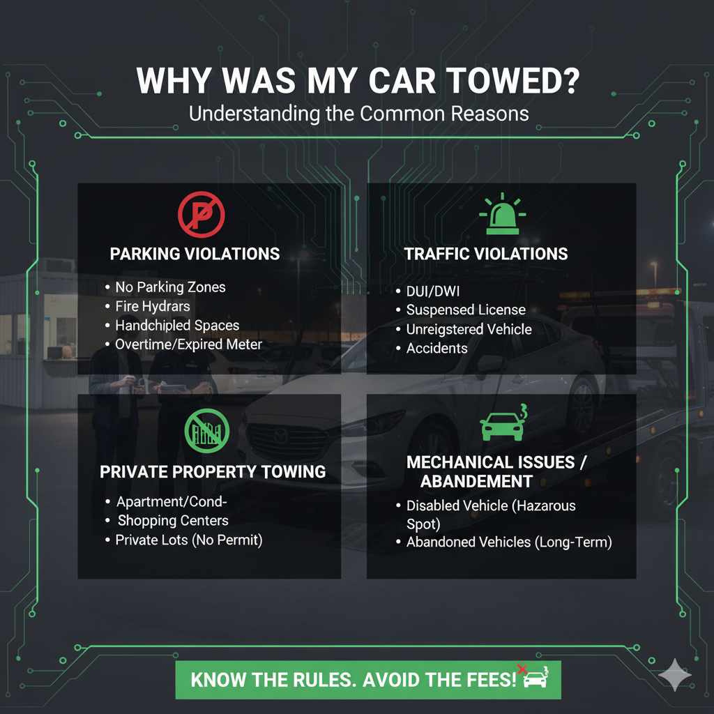 Why Was My Car Towed? Understanding the Common Reasons