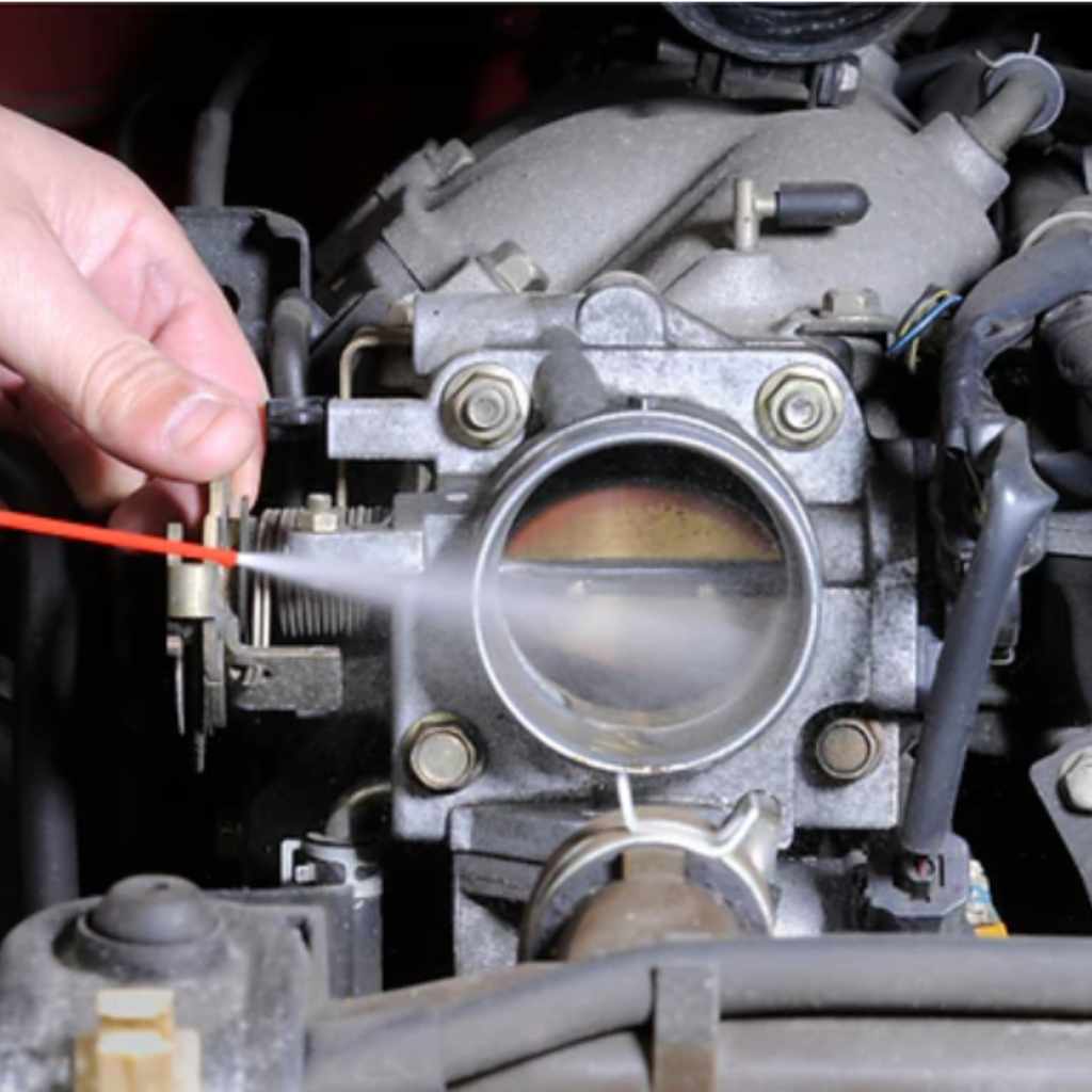 Where to Spray Starter Fluid on Carburetor