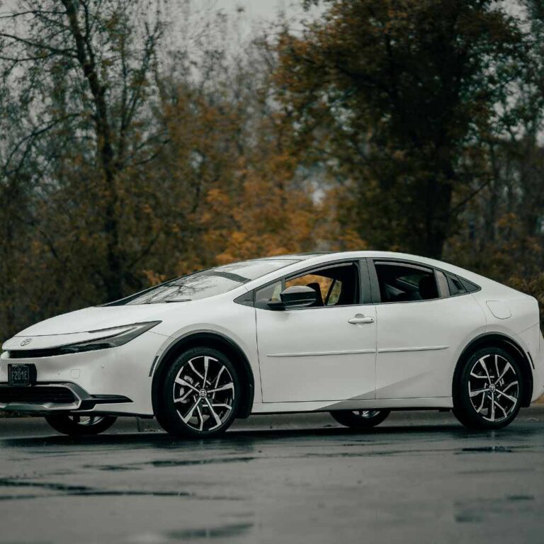 White Wheels Silver Car