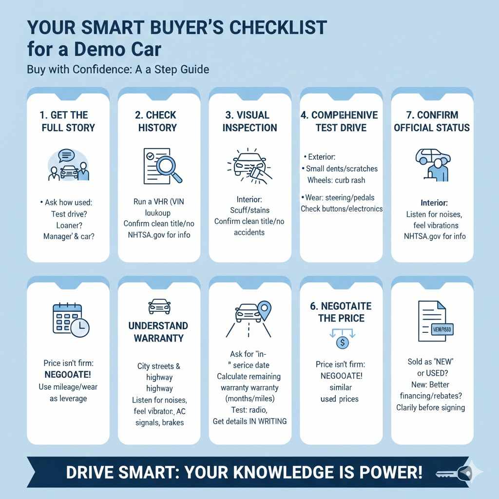 Your Smart Buyer's Checklist for a Demo Car

